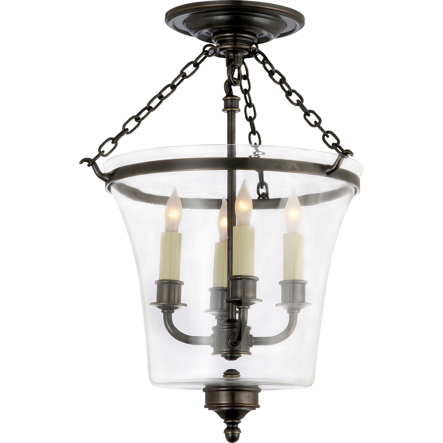 Sussex Semi Flush Mount Bell Jar Lantern