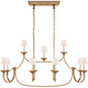 Flemish Large Linear Pendant with Linen Shades