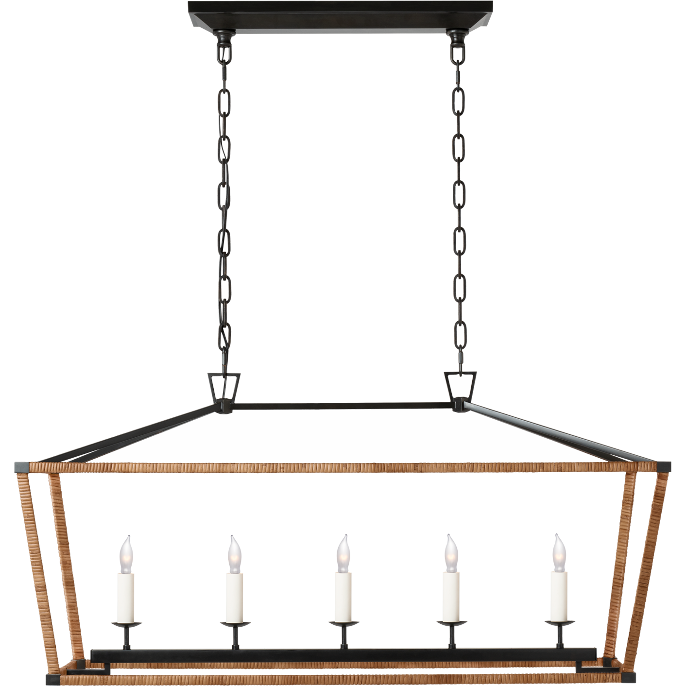 Darlana Medium Rattan Wrapped Linear Lantern