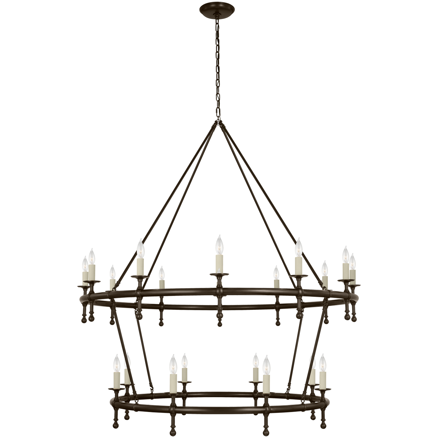 Classic 54" Two-Tier Ring Chandelier