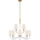 Reagan Medium Two Tier Chandelier with Linen Shades