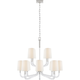 Reagan Medium Two Tier Chandelier with Linen Shades