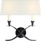 Cross Bouillotte Large Sconce with Linen Shade