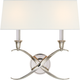Cross Bouillotte Large Sconce with Linen Shade
