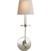 Symmetric Twist Single Sconce with Natural Paper Shade