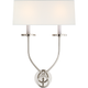 Symmetric Twist Double Sconce with Linen Shade