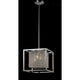 Chrome Pendant with Crystal Drops Accents