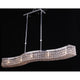 Wave Chrome Pendant Linear with Crystals
