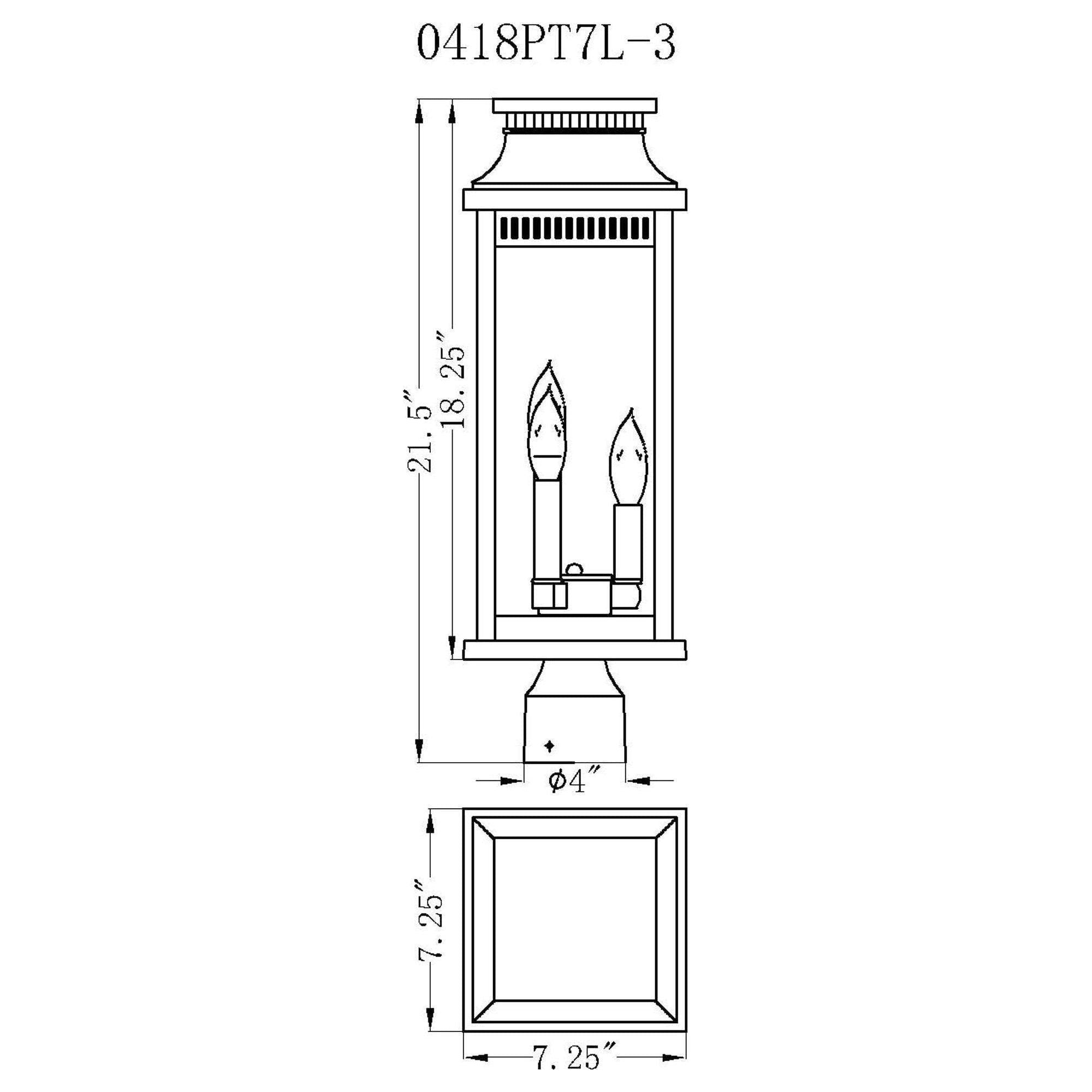 CWI - Milford 3-Light Outdoor Post Light - Lights Canada