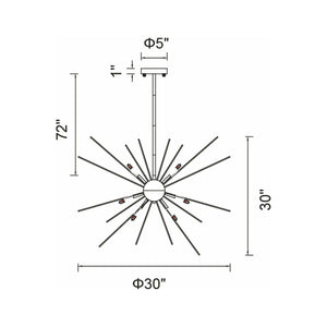 CWI - Savannah 9-Light Chandelier - Lights Canada