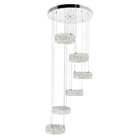 Madeline Integrated LED 6 Ring Chandelier