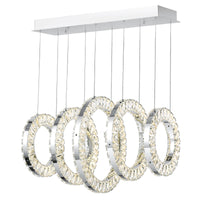 Celina Integrated LED 26" 5 Ring Chandelier