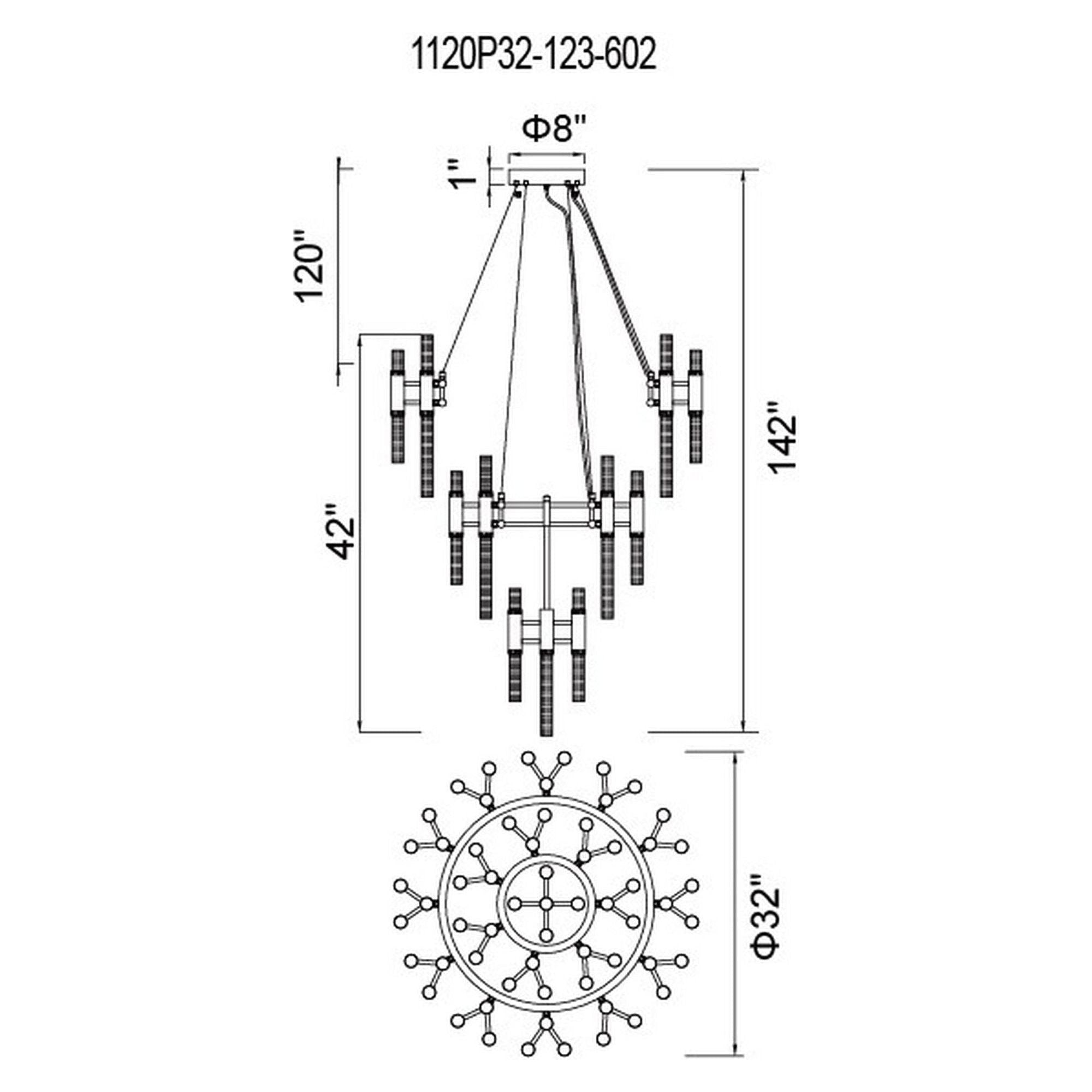 CWI - Orgue 123-Light Chandelier - Lights Canada