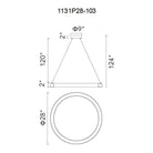 CWI - Ringer 1 Tier LED Integrated Chandelier - Lights Canada