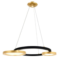 Deux Lunes Integrated LED 37" Chandelier