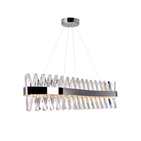 Glace Integrated LED 40" Curved Chandelier