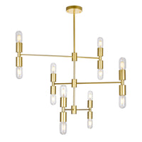 Hand Crank 12-Light Chandelier