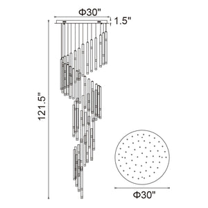 CWI - Flute 54-Light LED Chandelier - Lights Canada