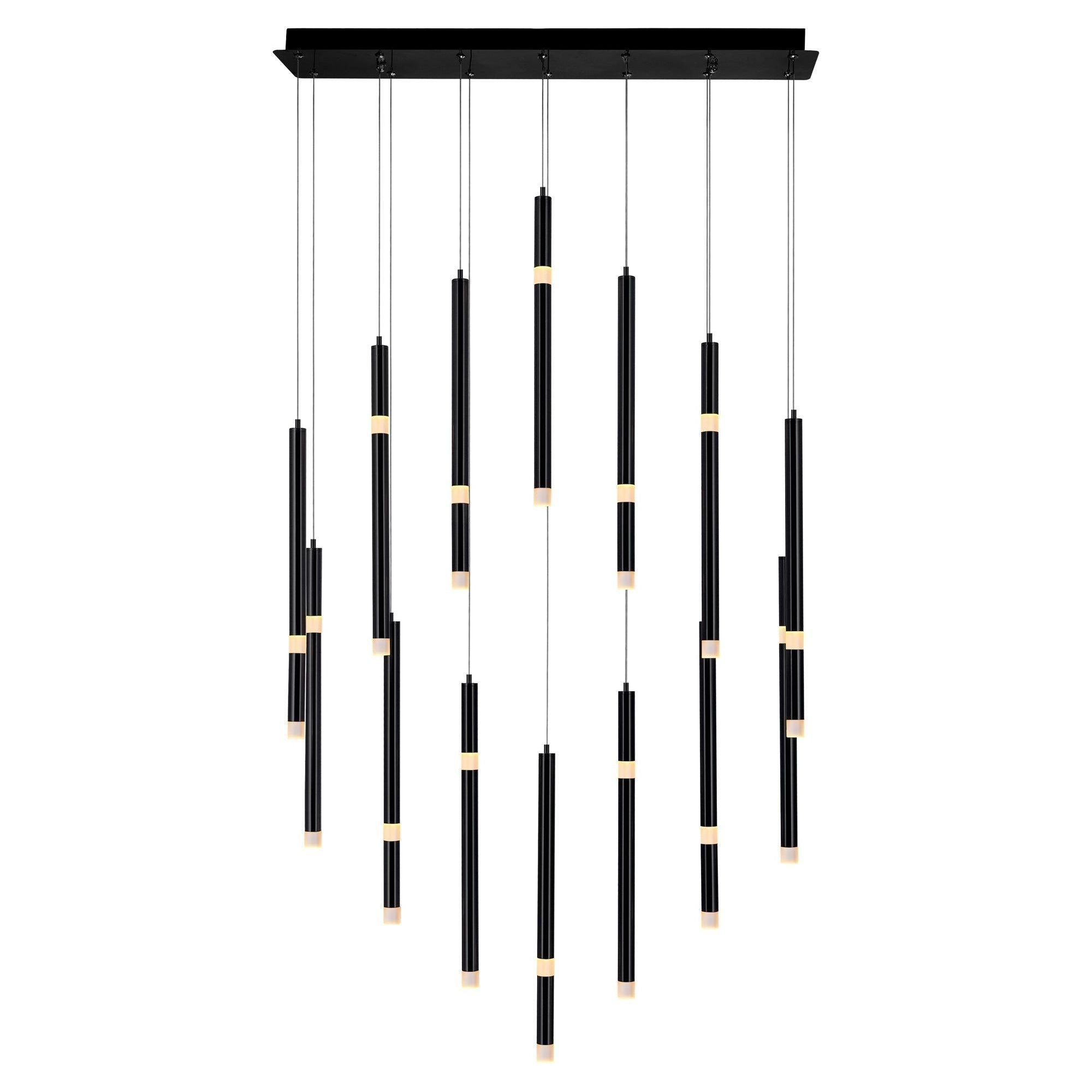 CWI - Flute 14-Light LED Chandelier - Lights Canada