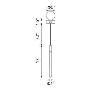 CWI - Flute 1-Light LED Pendant - Lights Canada