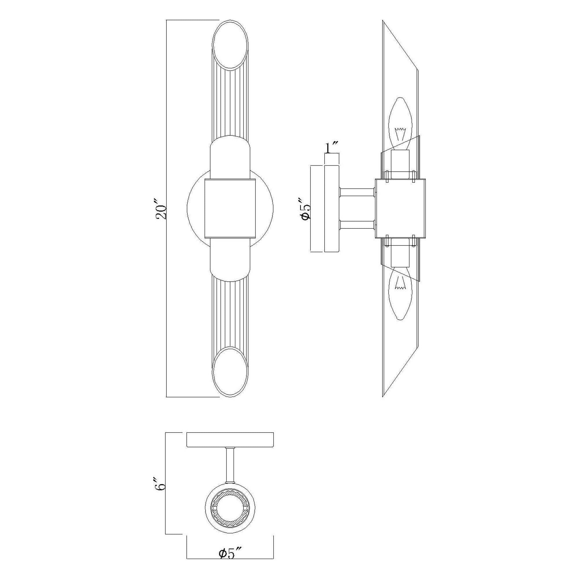CWI - Croissant 2-Light Sconce - Lights Canada