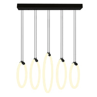 Hoops Integrated LED 23" 5 Ring Chandelier