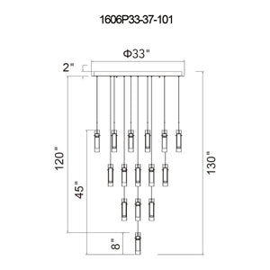 CWI - Olinda LED Integrated Chandelier - Lights Canada