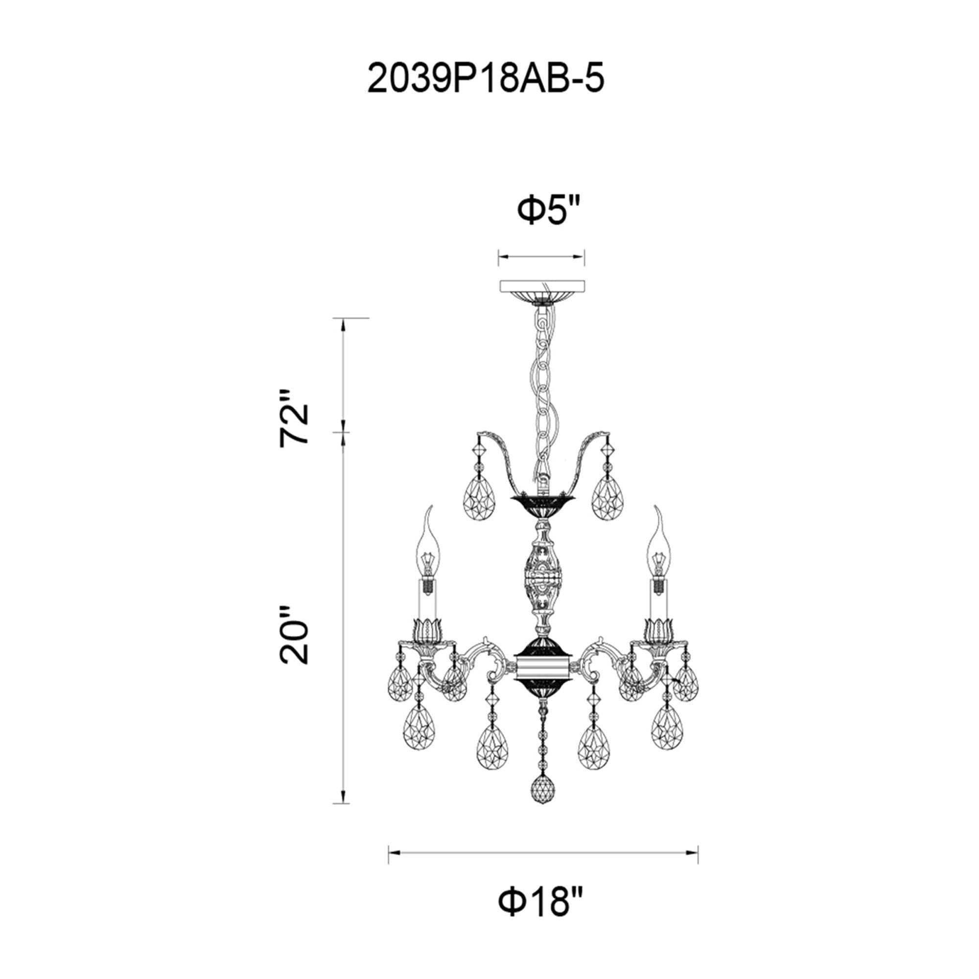 CWI - Brass Chandelier - Lights Canada