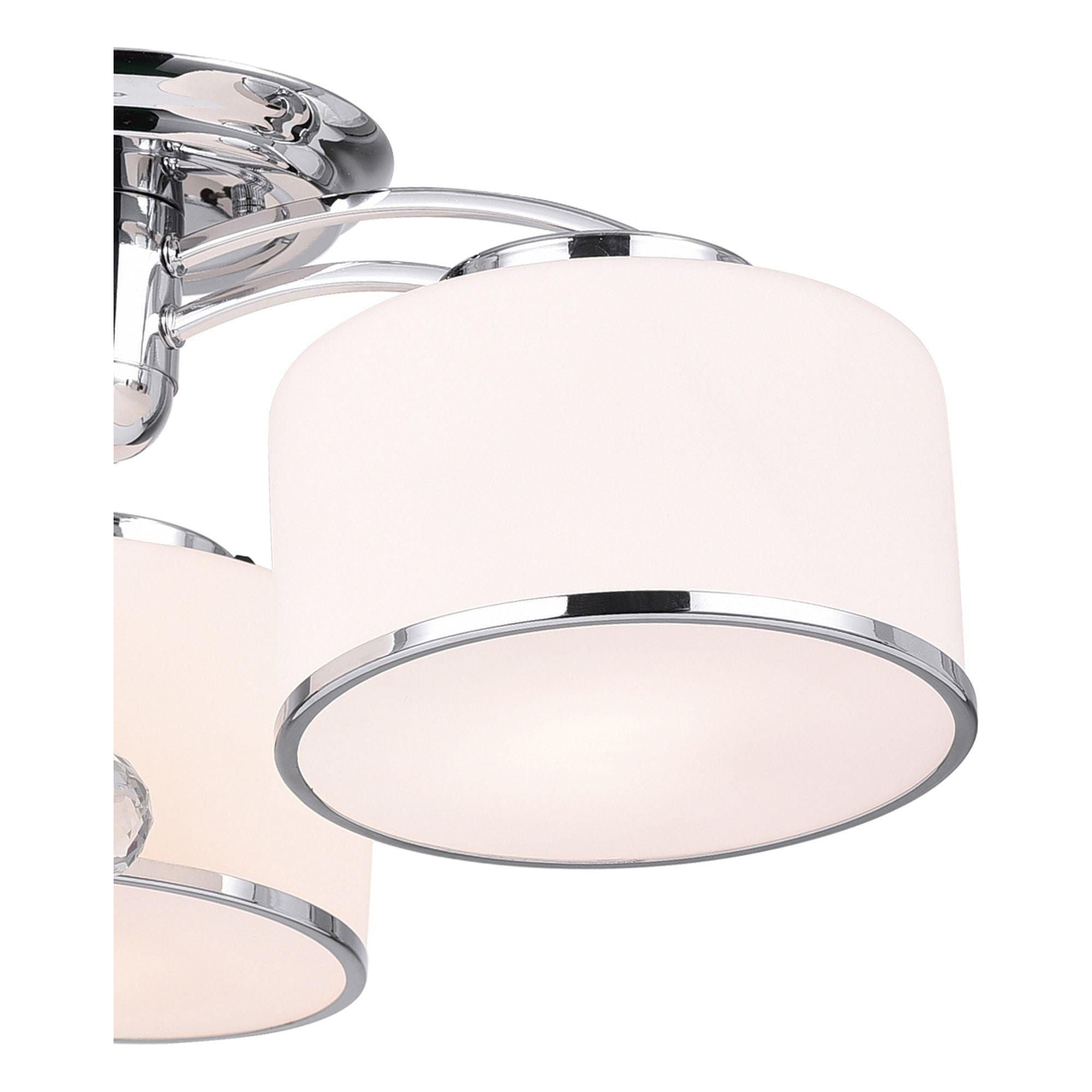CWI - Frosted Semi Flush Mount - Lights Canada