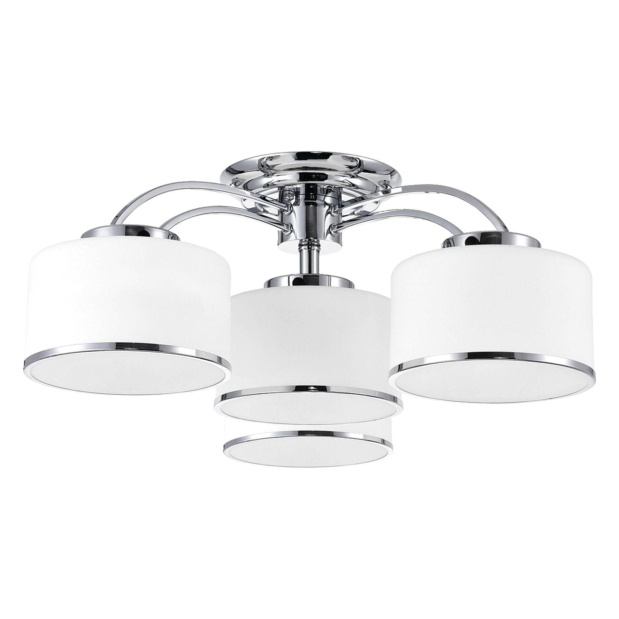 CWI - Frosted Semi Flush Mount - Lights Canada