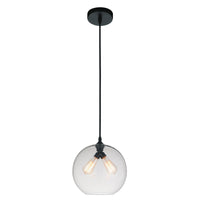 Glass 2-Light 12" Down Mini Pendant