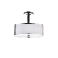Lucie 3-Light 14" Round Drum Shade Flush Mount