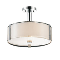 Lucie 4-Light 17" Round Drum Shade Flush Mount