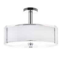 Lucie 5-Light 21" Round Drum Shade Flush Mount