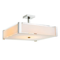 Lucie 5-Light 21" Square Drum Shade Flush Mount