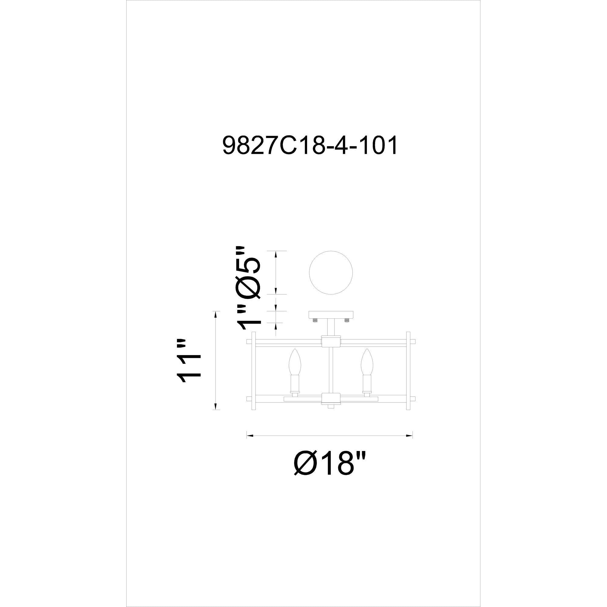 CWI - Miette Semi Flush Mount - Lights Canada