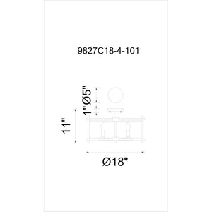 CWI - Miette Semi Flush Mount - Lights Canada