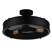 Tigris 3-Light 16" Drum Shade Flush Mount
