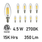 CWI - 4.5 Watt E12 LED Bulb 2700K (10 pack) - Lights Canada