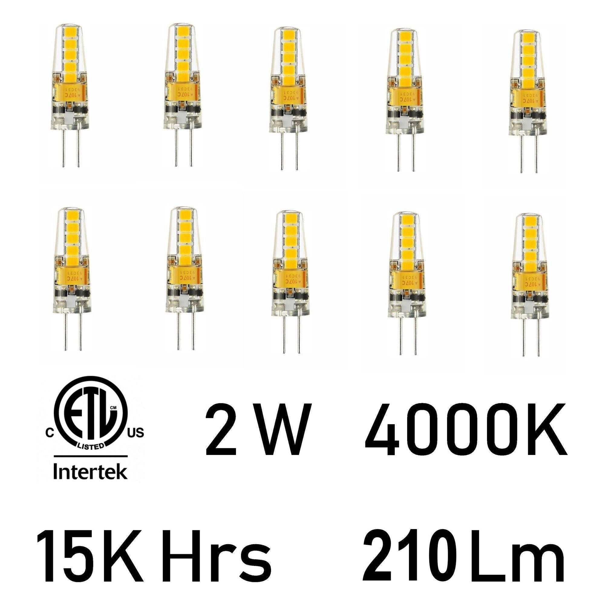 CWI - 2 Watt G4 LED LED Bulb 4000K (10 pack) - Lights Canada