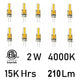 CWI - 2 Watt G4 LED LED Bulb 4000K (10 pack) - Lights Canada