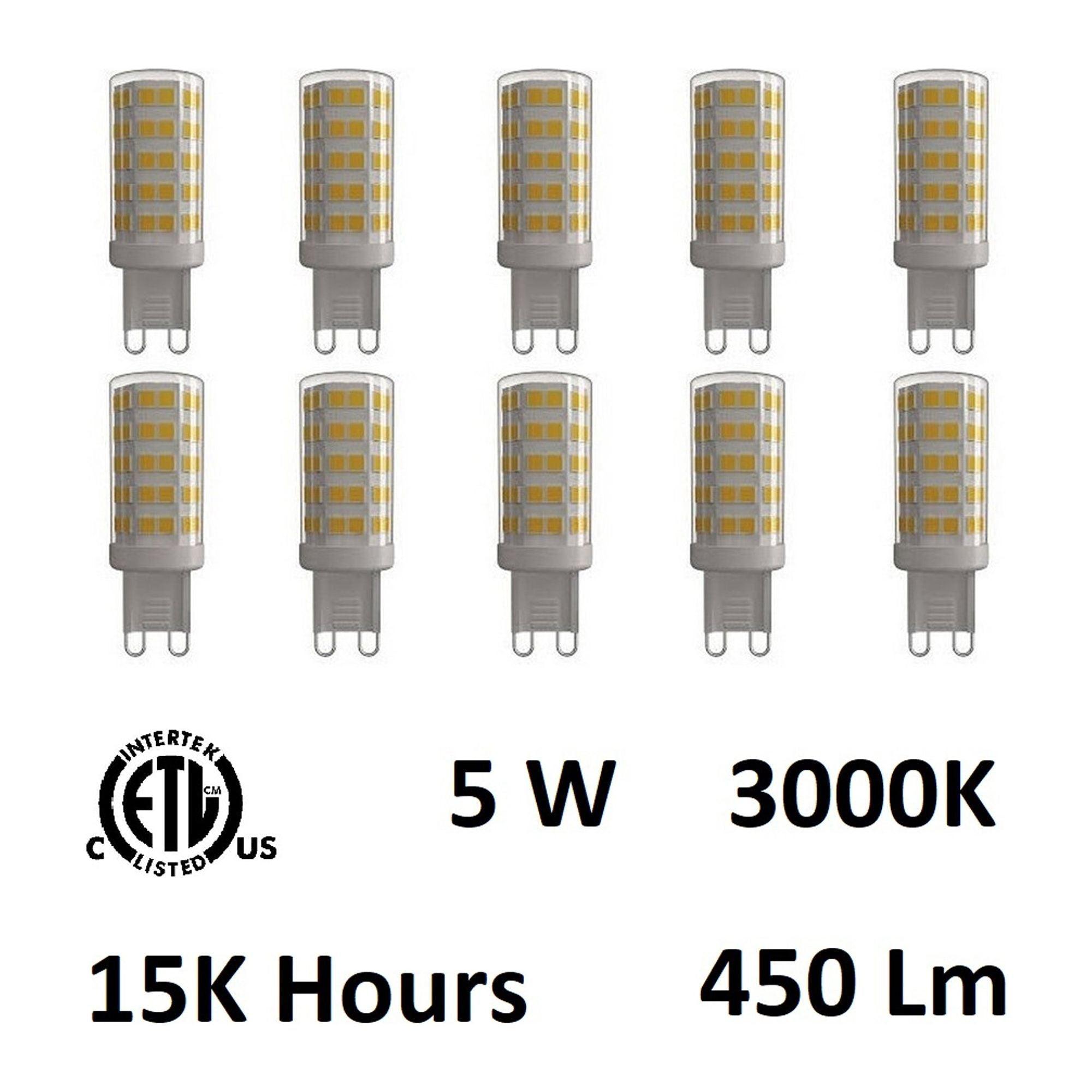 CWI - 5 Watt G9 LED Bulb 3000K (10 pack) - Lights Canada