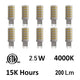 CWI - 2.5 Watt G9 LED Bulb 4000K (10 pack) - Lights Canada