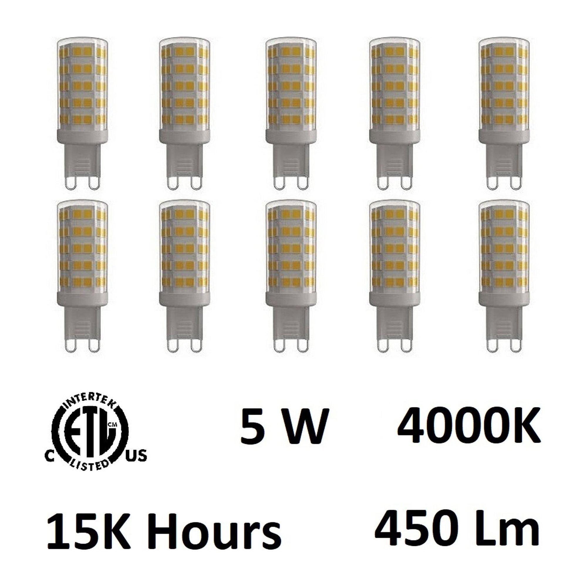 CWI - 5 Watt G9 LED Bulb 4000K (10 pack) - Lights Canada