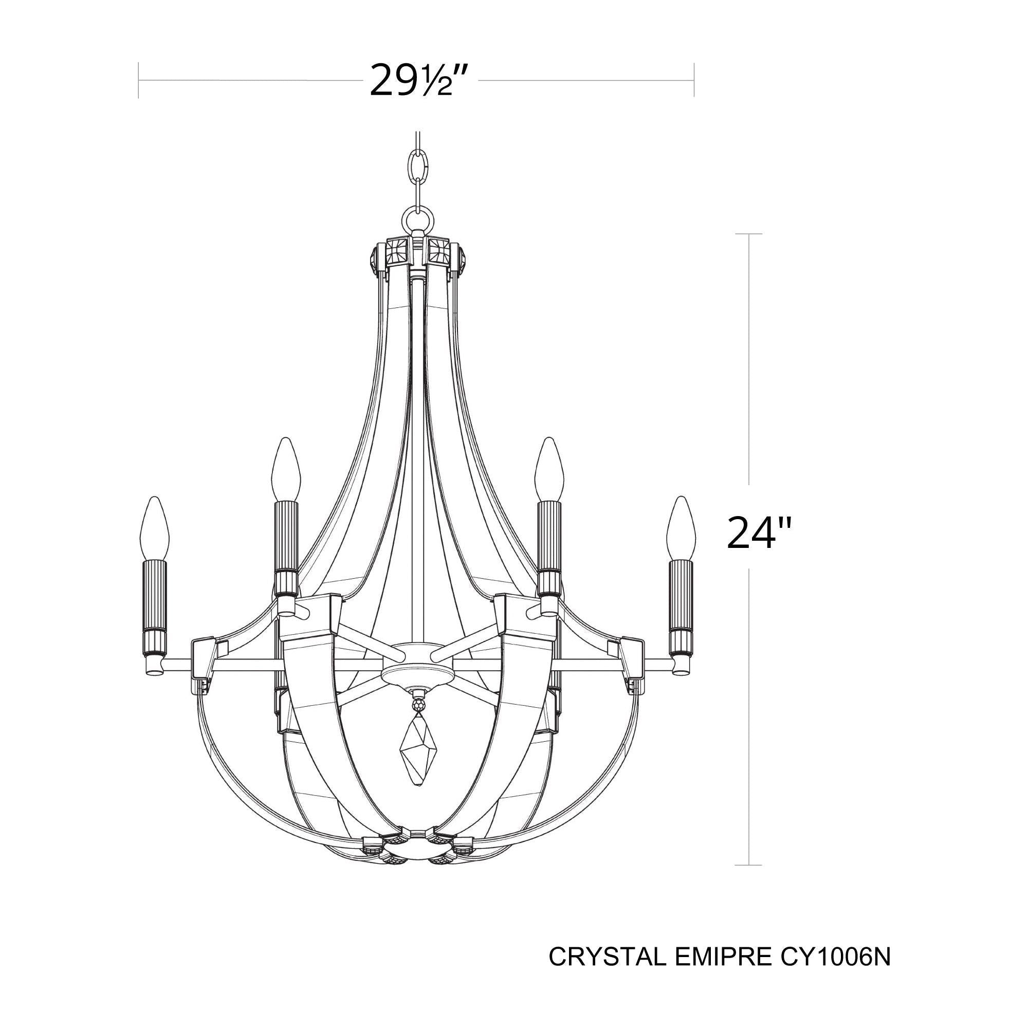 Crystal Empire 6-Light Chandelier