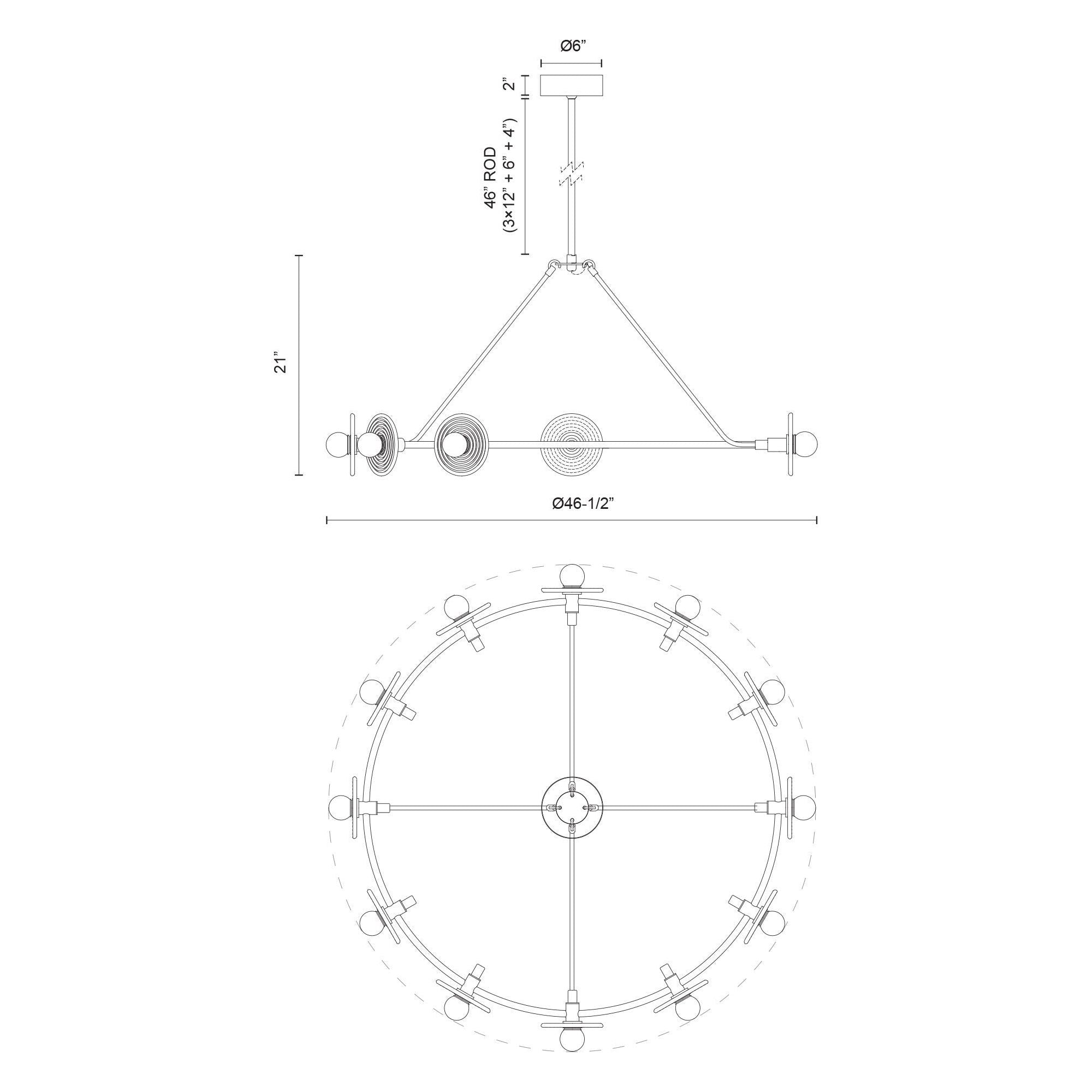 Dahlia 46" LED Chandelier