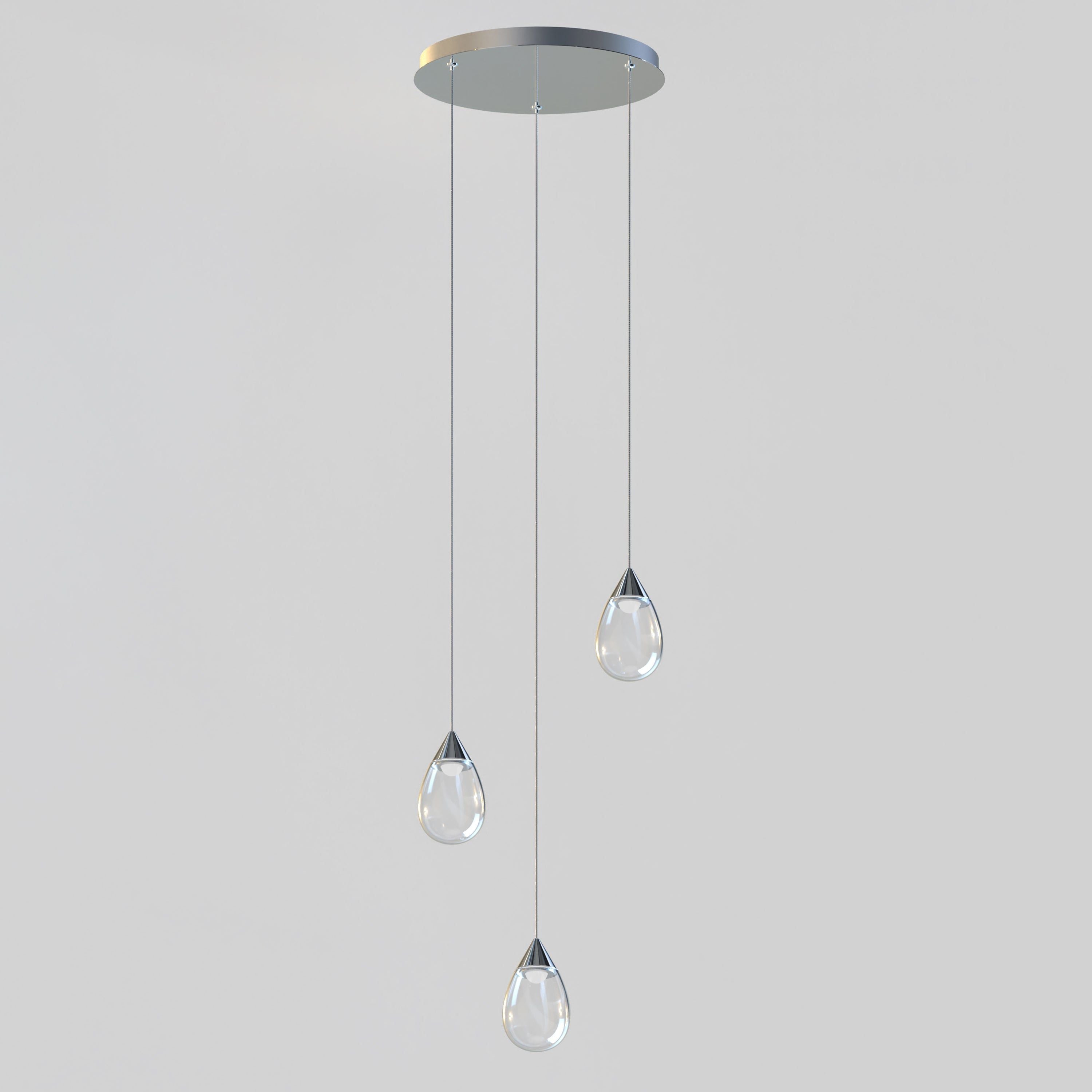 Dewdrop 3-Light LED Pendant