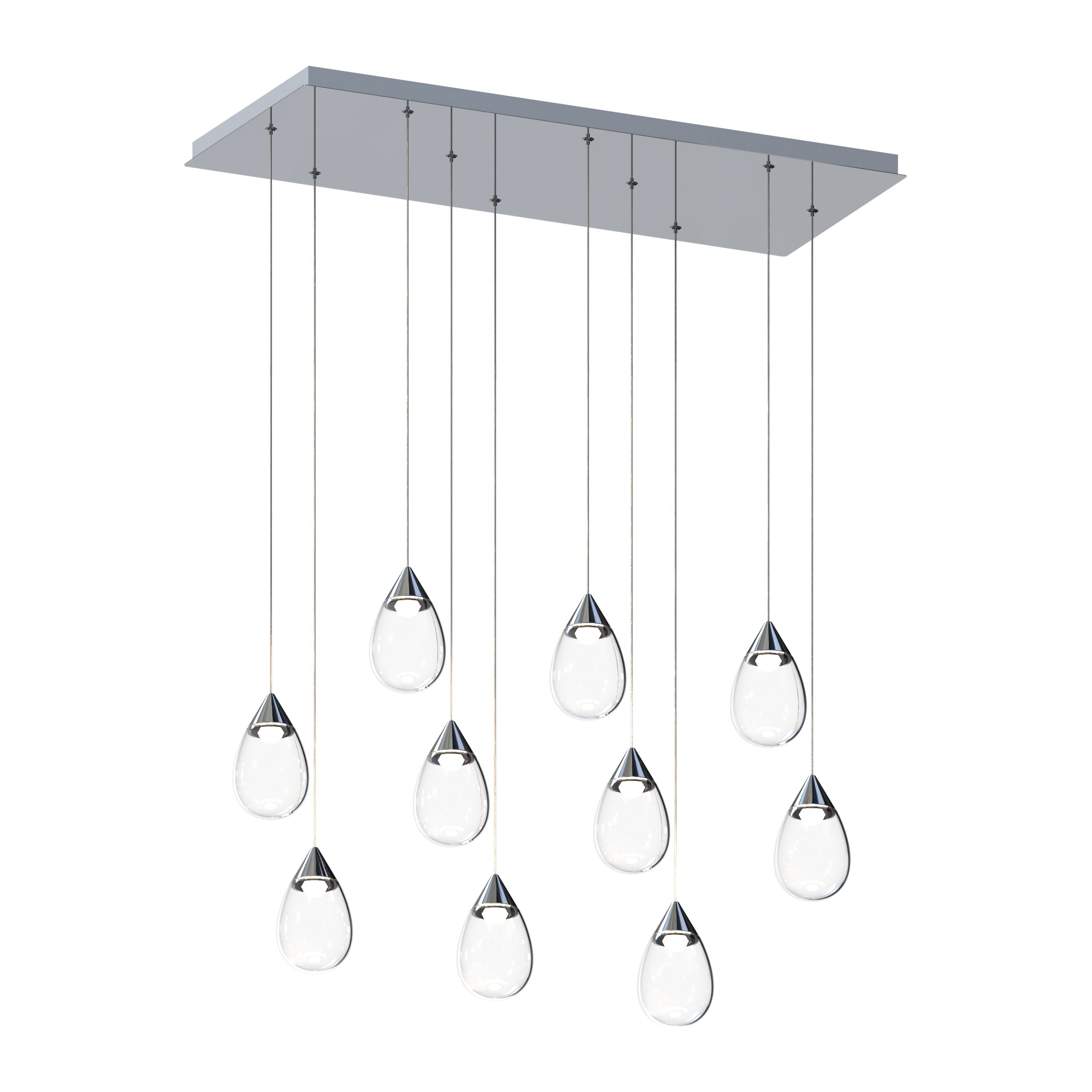 Dewdrop 10-Light LED Linear Pendant