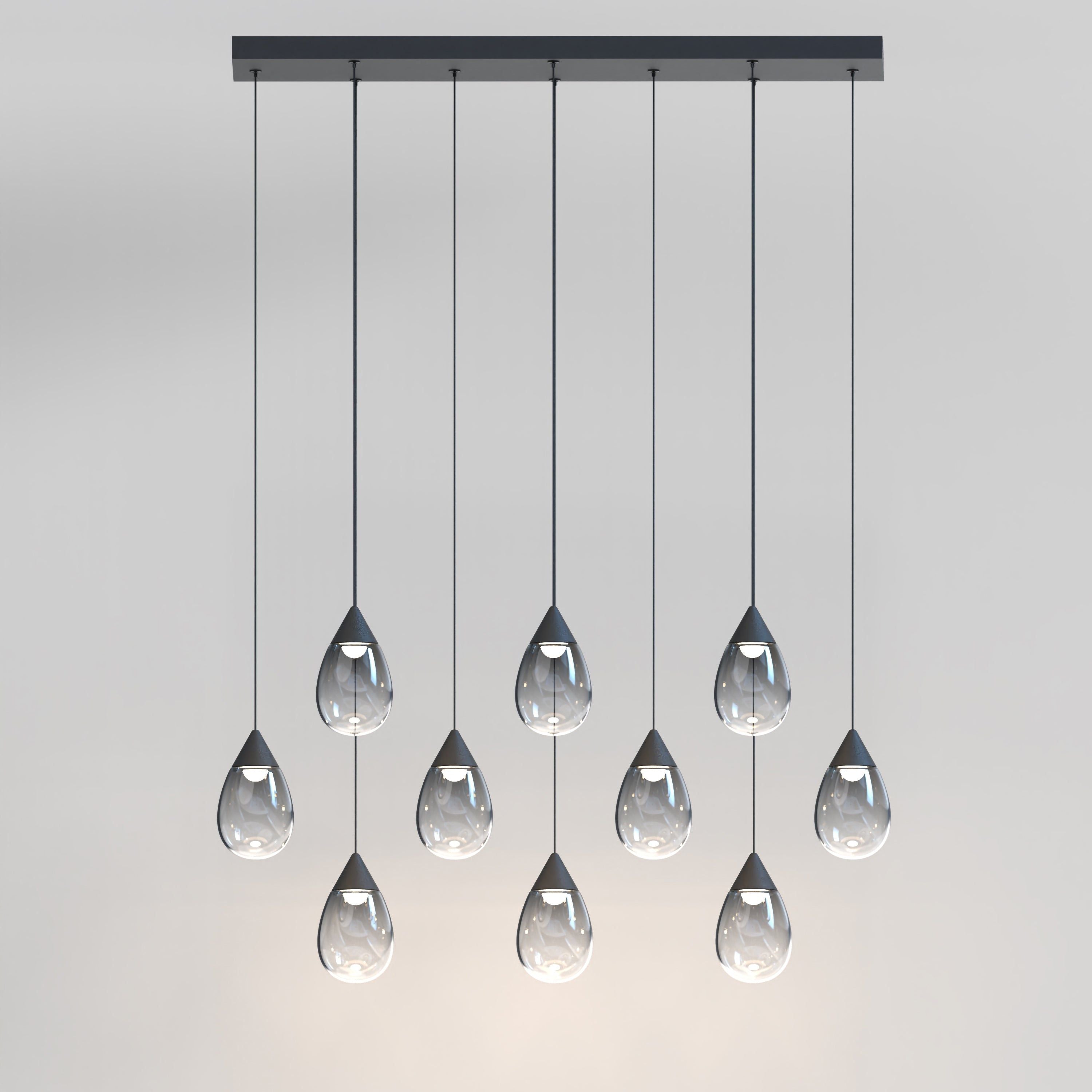 Dewdrop 10-Light LED Linear Pendant