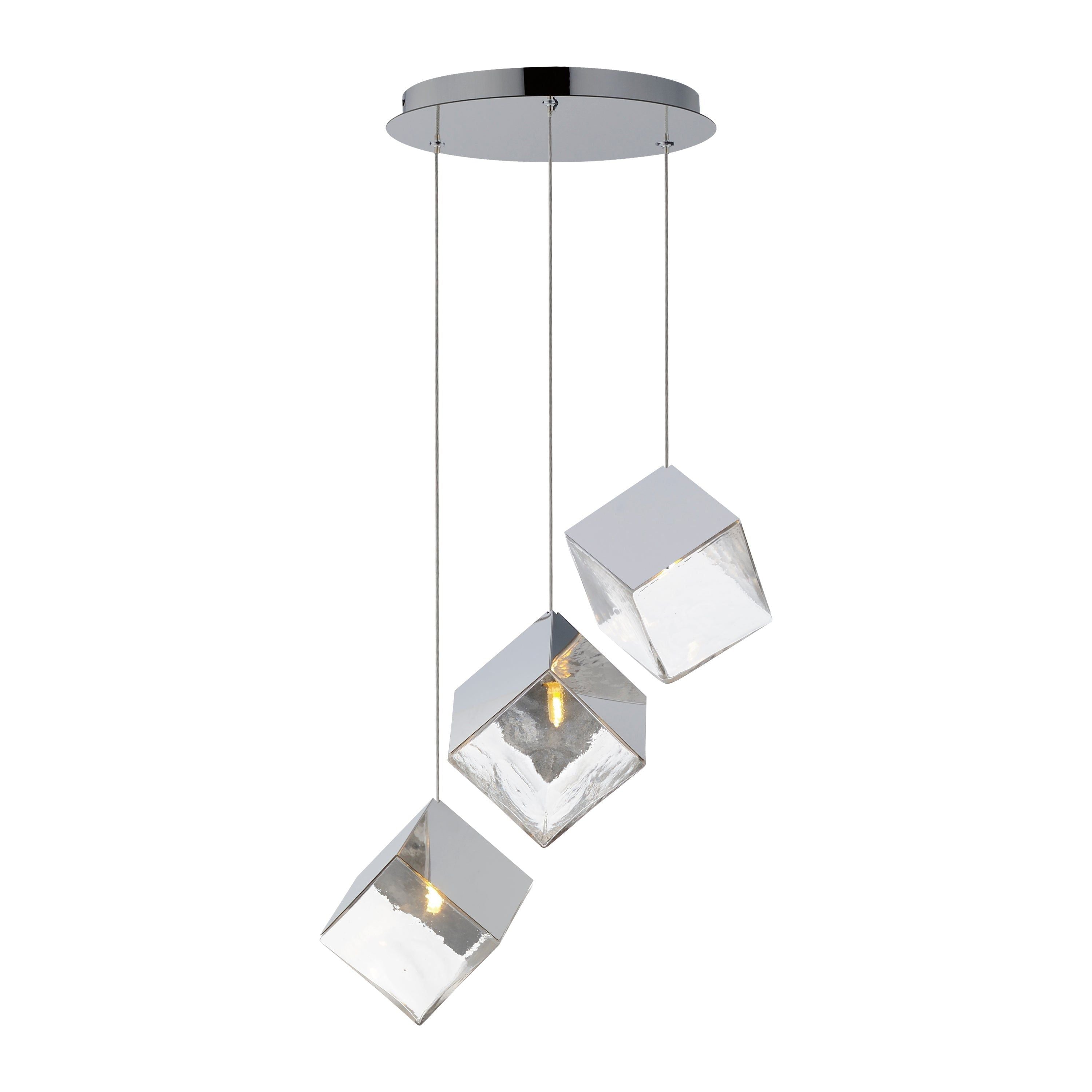 Ice Cube 3-Light LED Pendant